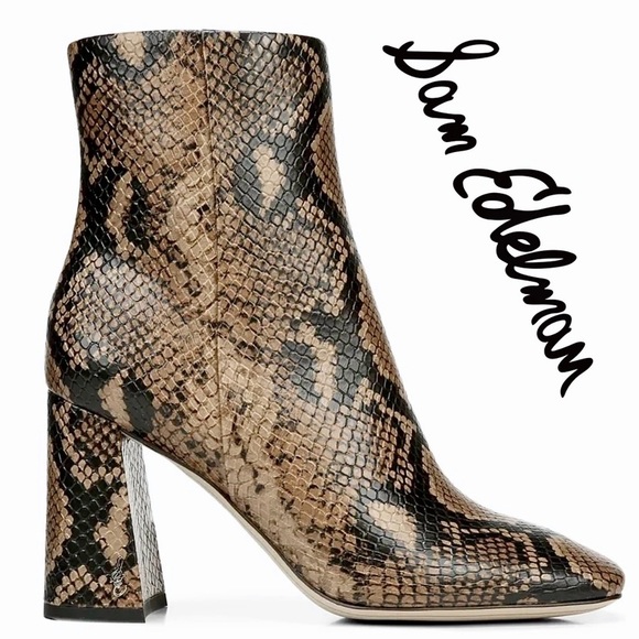 Sam Edelman Shoes - NWT Sam Edelman Snake Embossed Ankle Boot